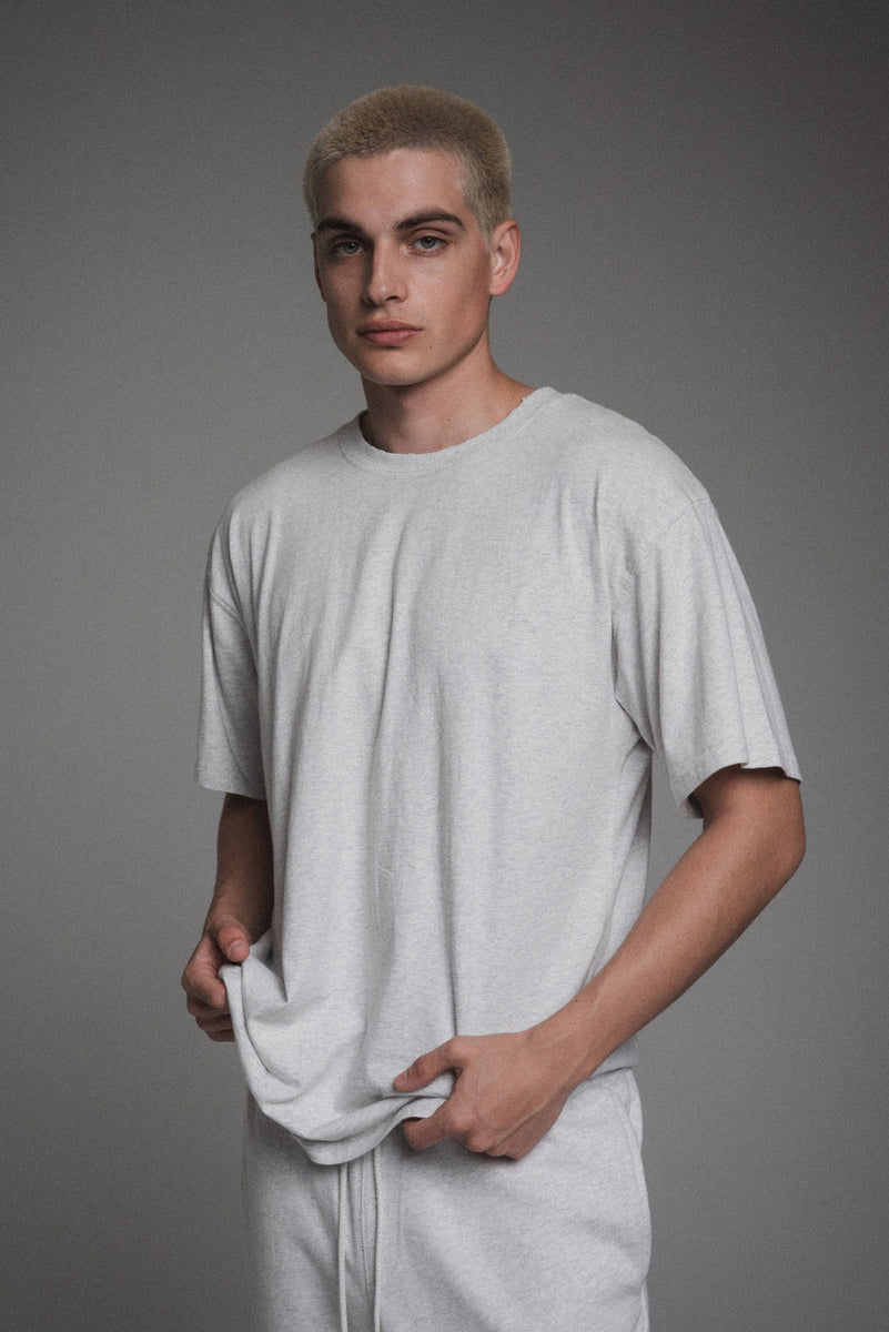 『DAI TEE EARTH GRAY L』 Shaded Tee Stone Washed Grey (Oversized Fit) – Spacestation