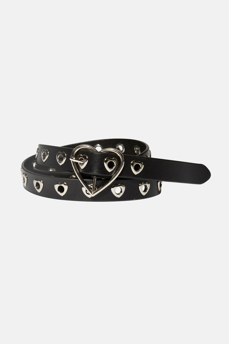 HOLE IN MY HEART BELT in BLACK – Elwood Clothing