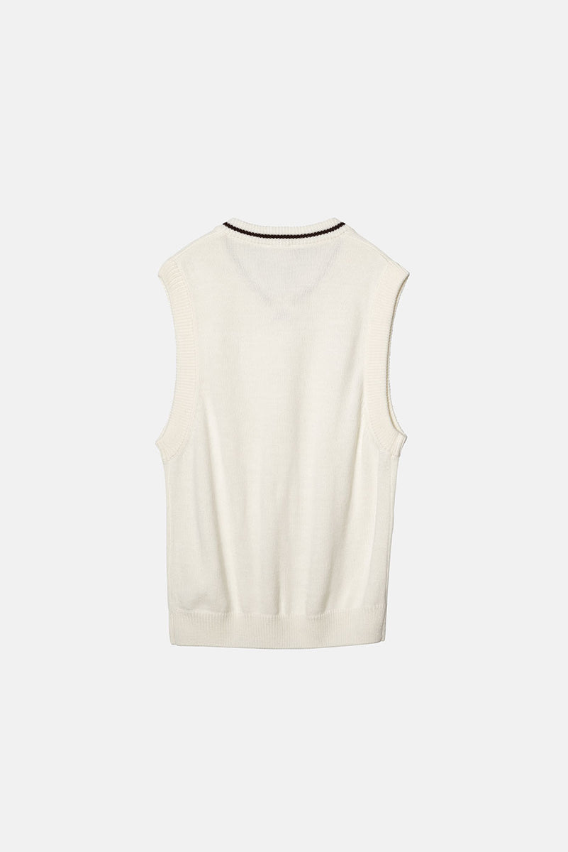 TOWNSEND SWEATER VEST in OFF WHITE – Elwood Clothing