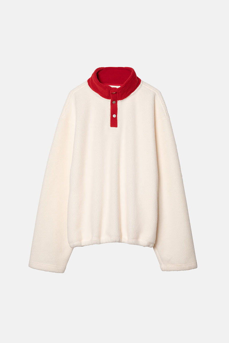 WOOL STADIUM JUMPER USA製 STADIUM PULLOVER in FIELD WHITE/GAME DAY RED – Elwood Clothing