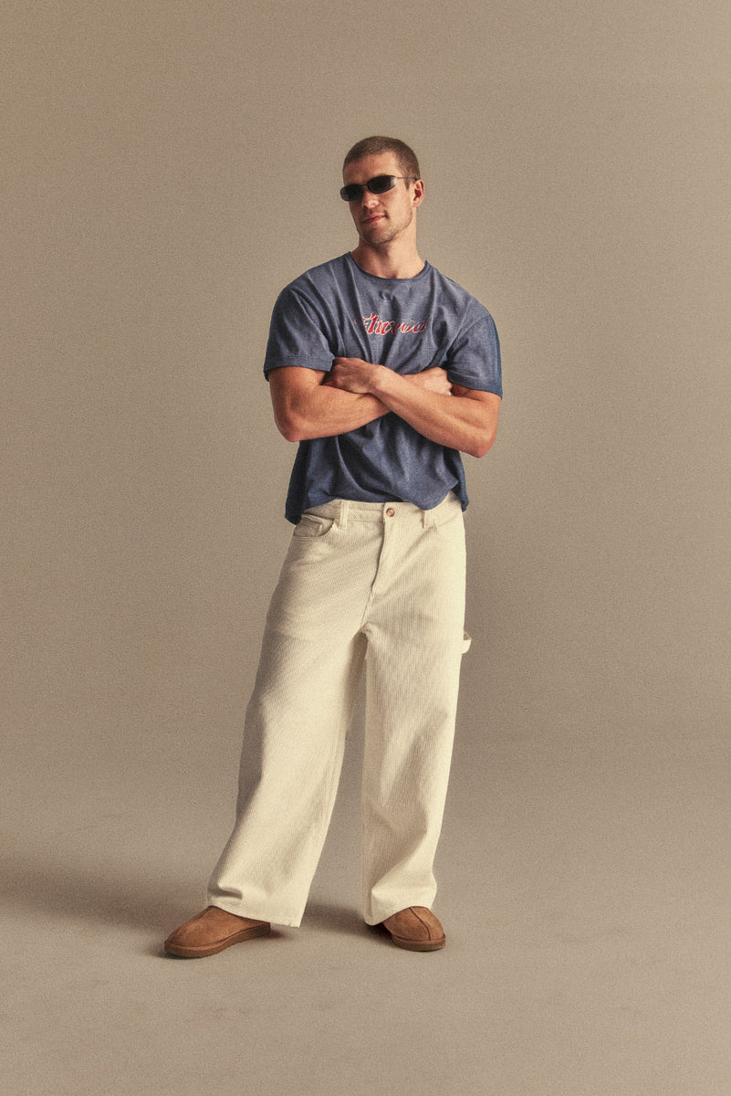 CORDUROY CARPENTER PANT in OFF WHITE – Elwood Clothing