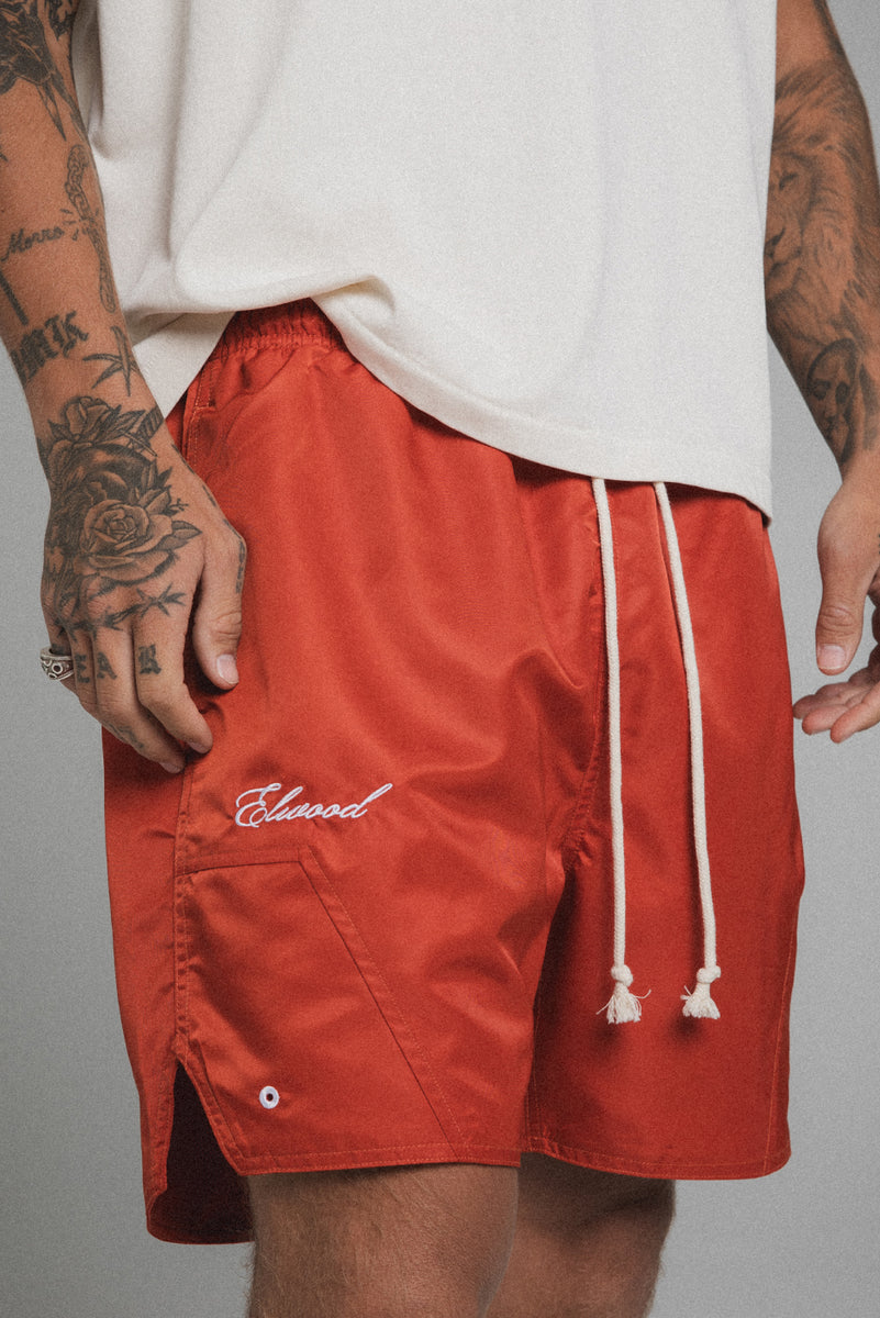 OLYMPIC NYLON SHORT in FIRE – Elwood Clothing