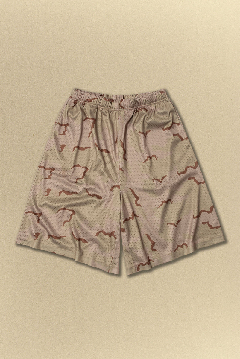 BAGGY MESH SHORT in SAND CAMO – Elwood Clothing