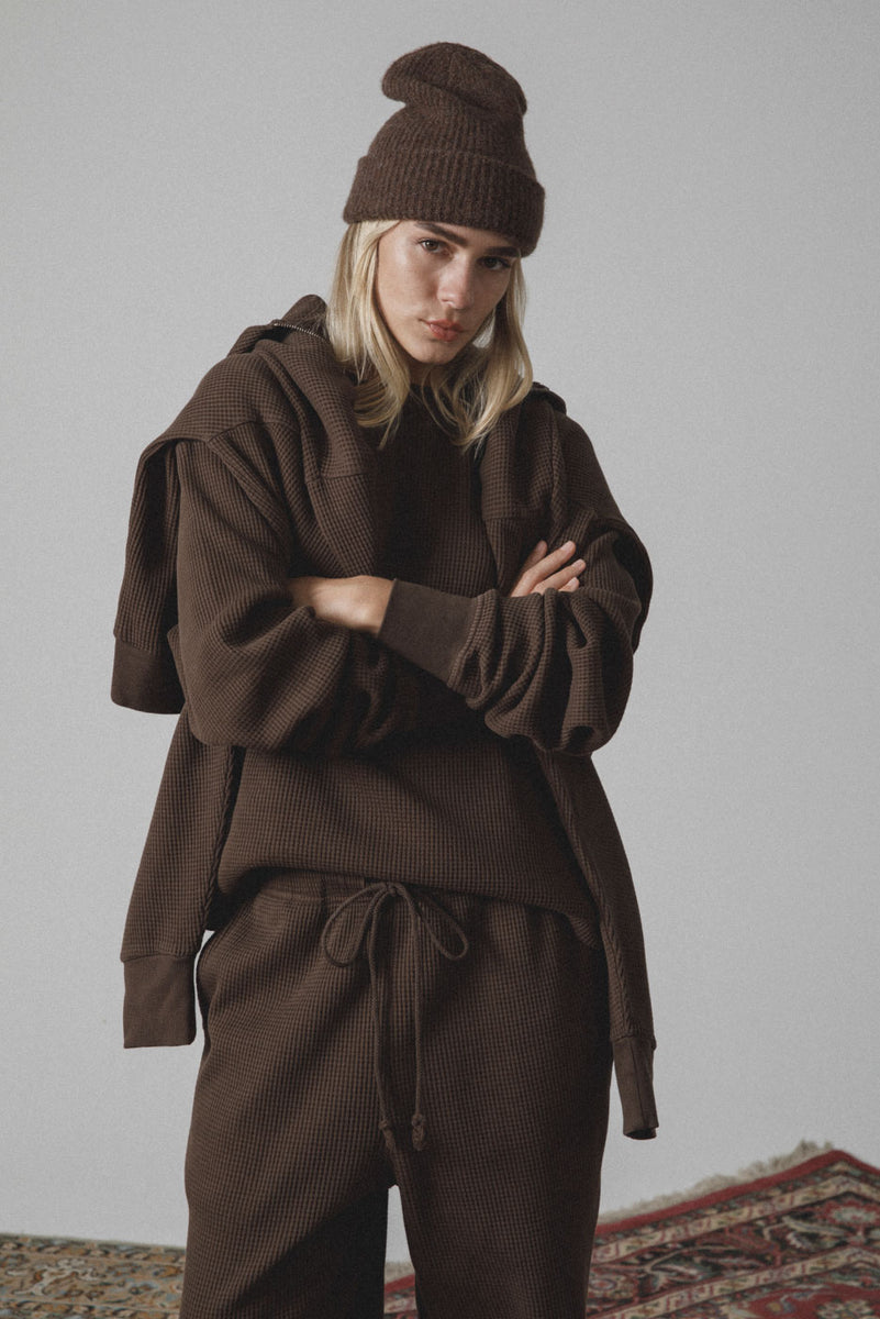 V Neck Long Sleeve Top | Oat Marl – CSB