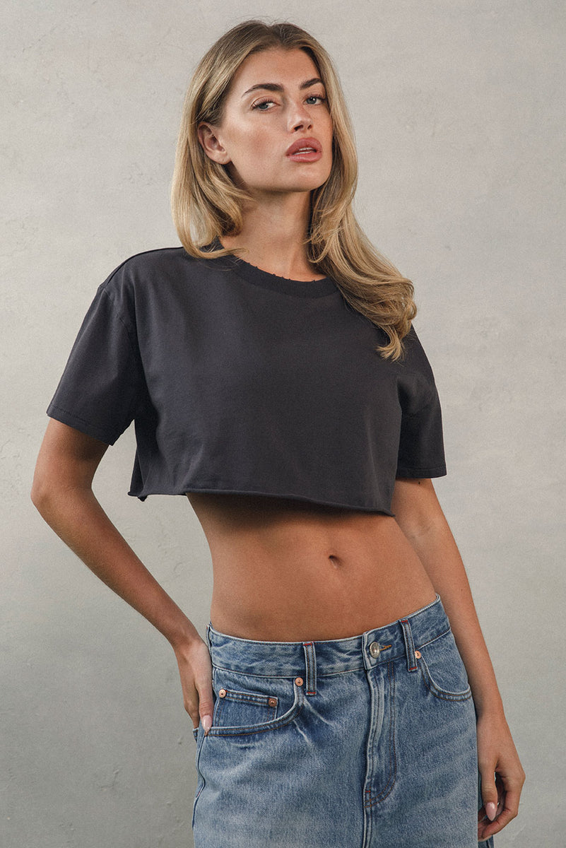 OVERSIZED BABY CORE TEE in VINTAGE BLACK – Elwood Clothing