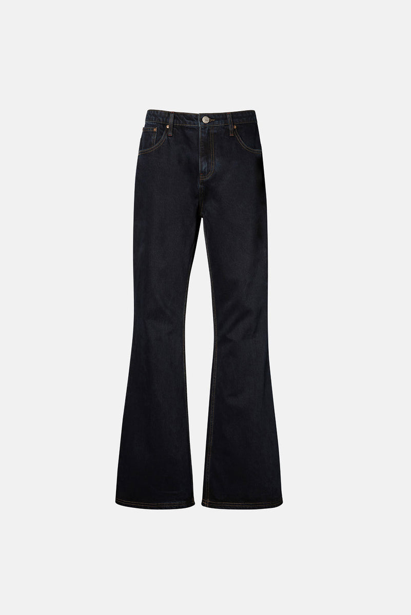 BOOTCUT FLARE DENIM PANT in MIDNIGHT INDIGO – Elwood Clothing