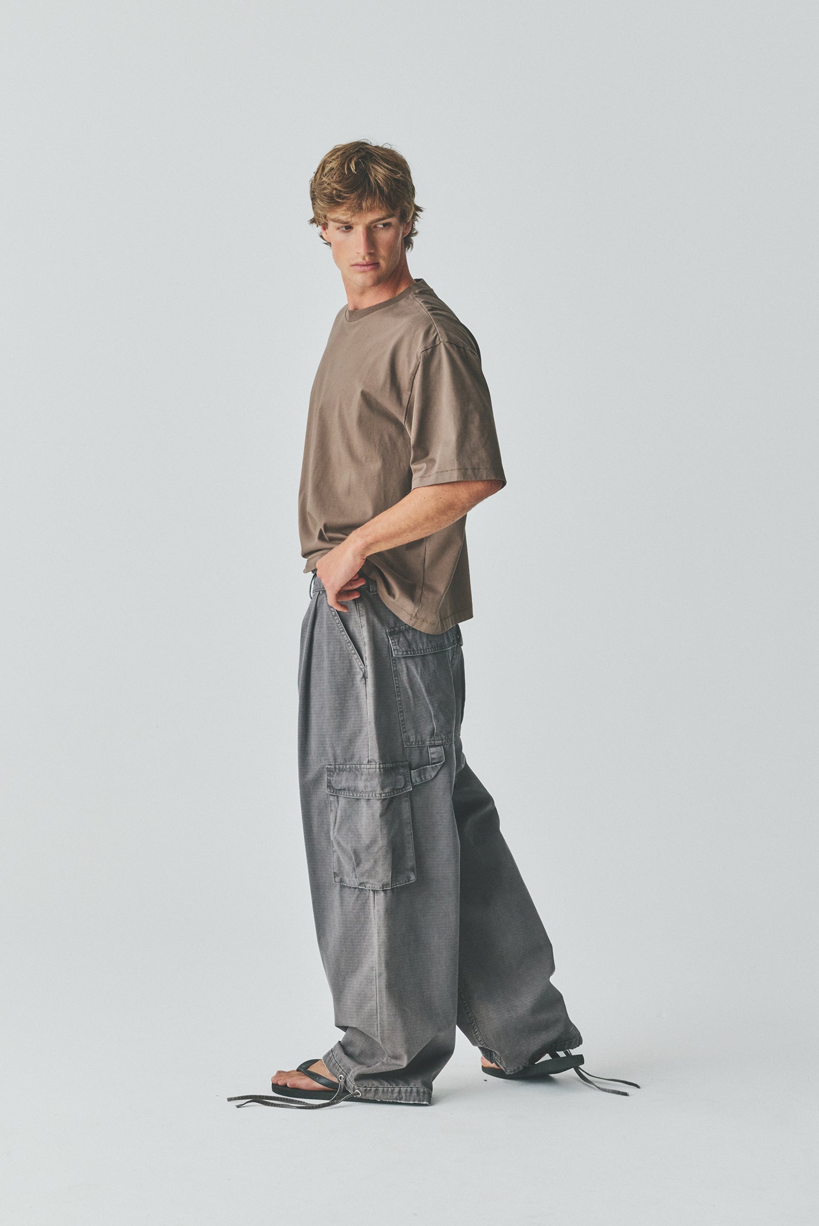 BAGGY CARGO PANT in VINTAGE GREY – Elwood Clothing