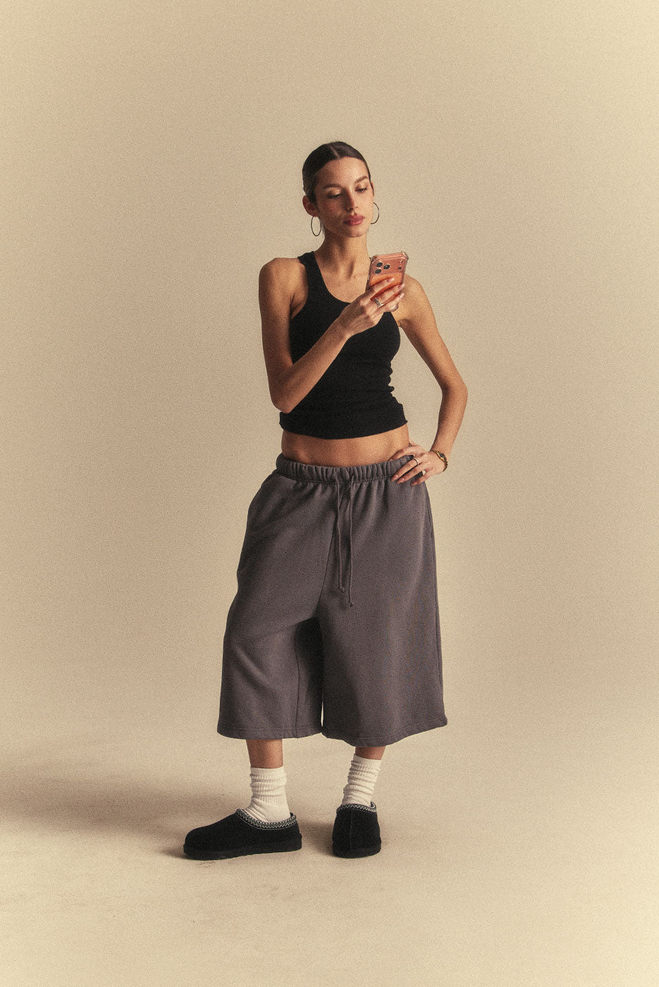 BIG CORE SWEATSHORT in VINTAGE GREY – Elwood Clothing