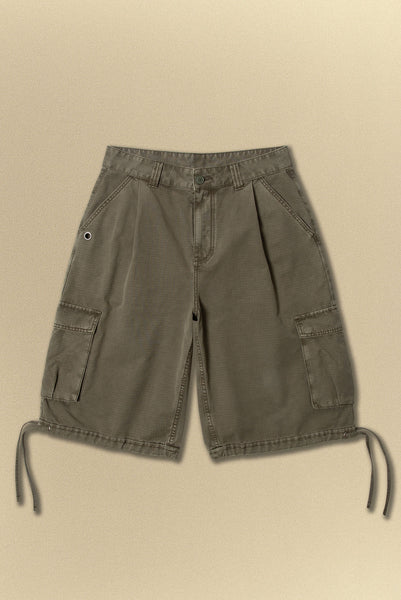 BAGGY CARGO SHORT in VINTAGE OLIVE – Elwood Clothing