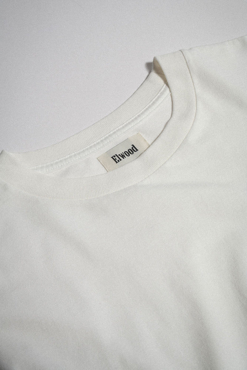 OVERSIZED CORE LS TEE in VINTAGE WHITE – Elwood Clothing