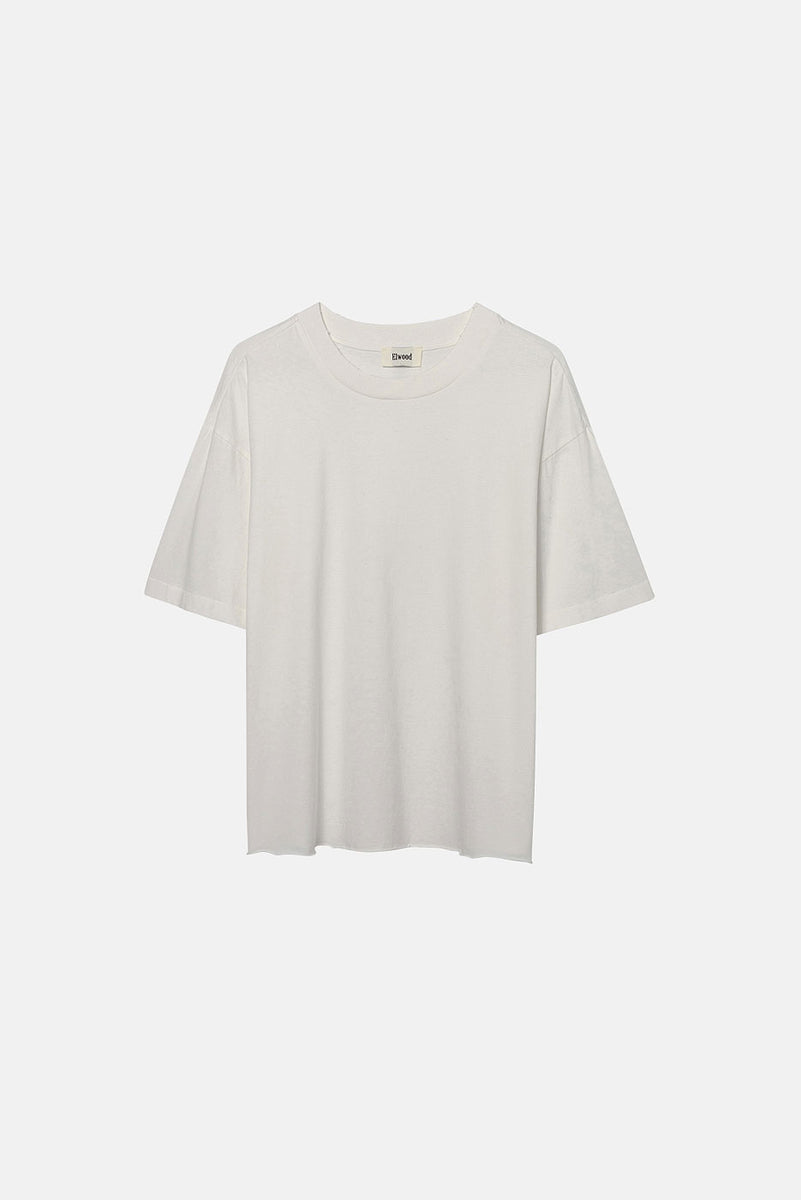 OVERSIZED CROP CORE TEE in VINTAGE WHITE – Elwood Clothing