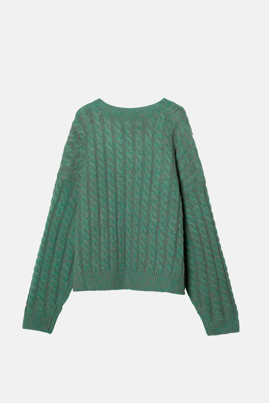 CABLEKNIT V-NECK SWEATER