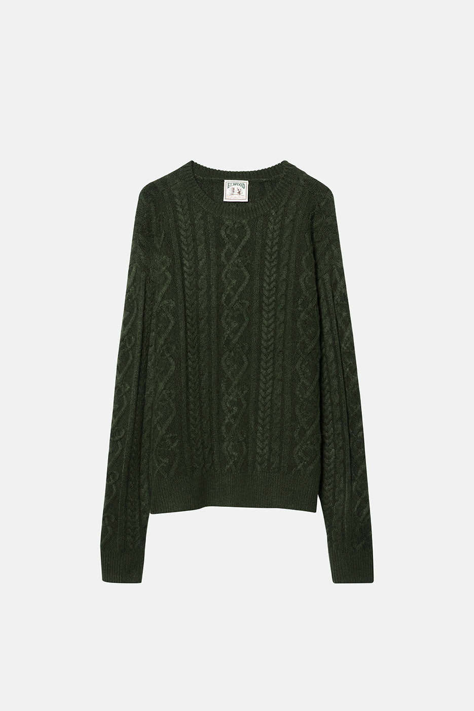 ANTIQUE CABLE KNIT SWEATER in EMERALD – Elwood Clothing