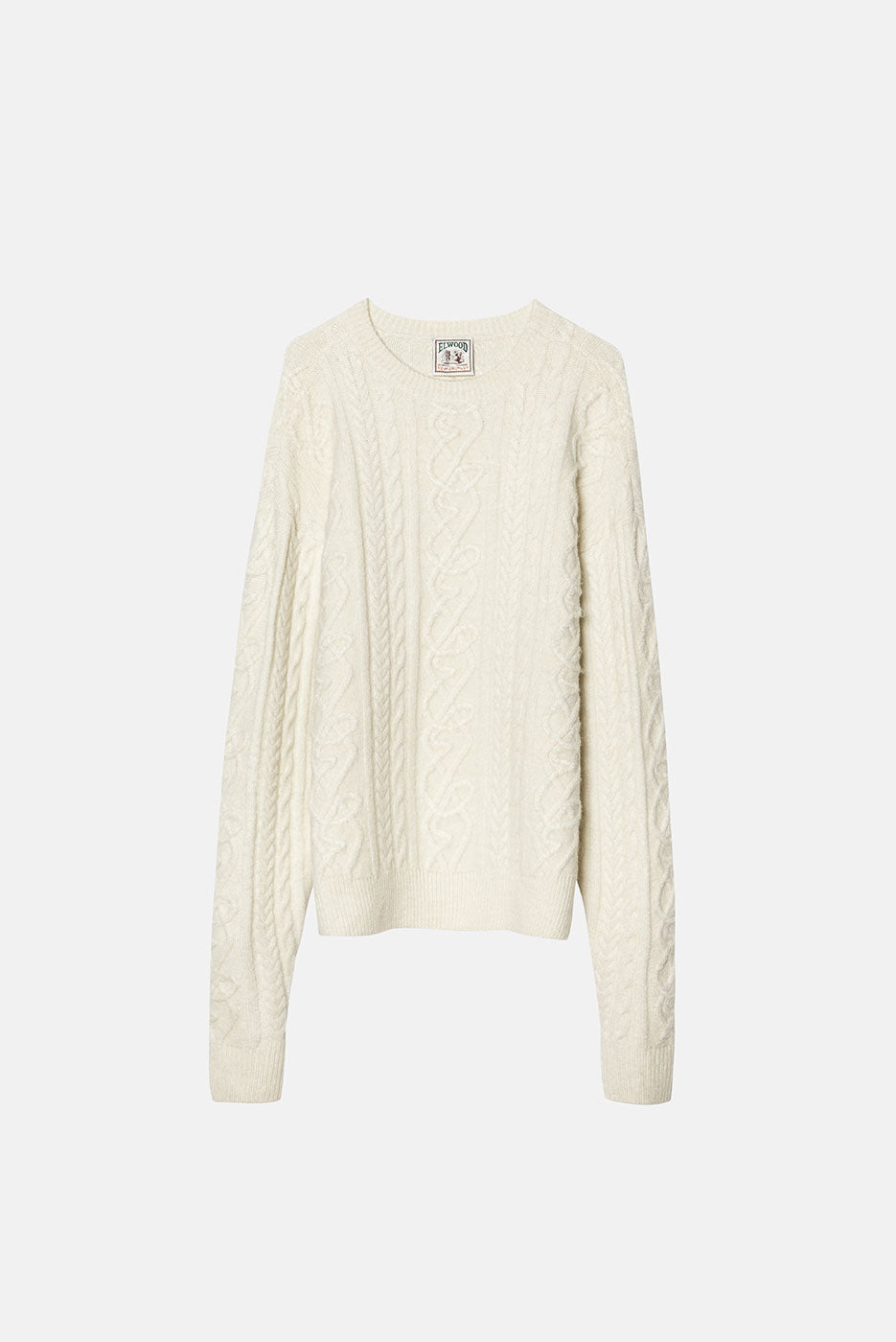 ANTIQUE CABLE KNIT SWEATER in OFF WHITE – Elwood Clothing