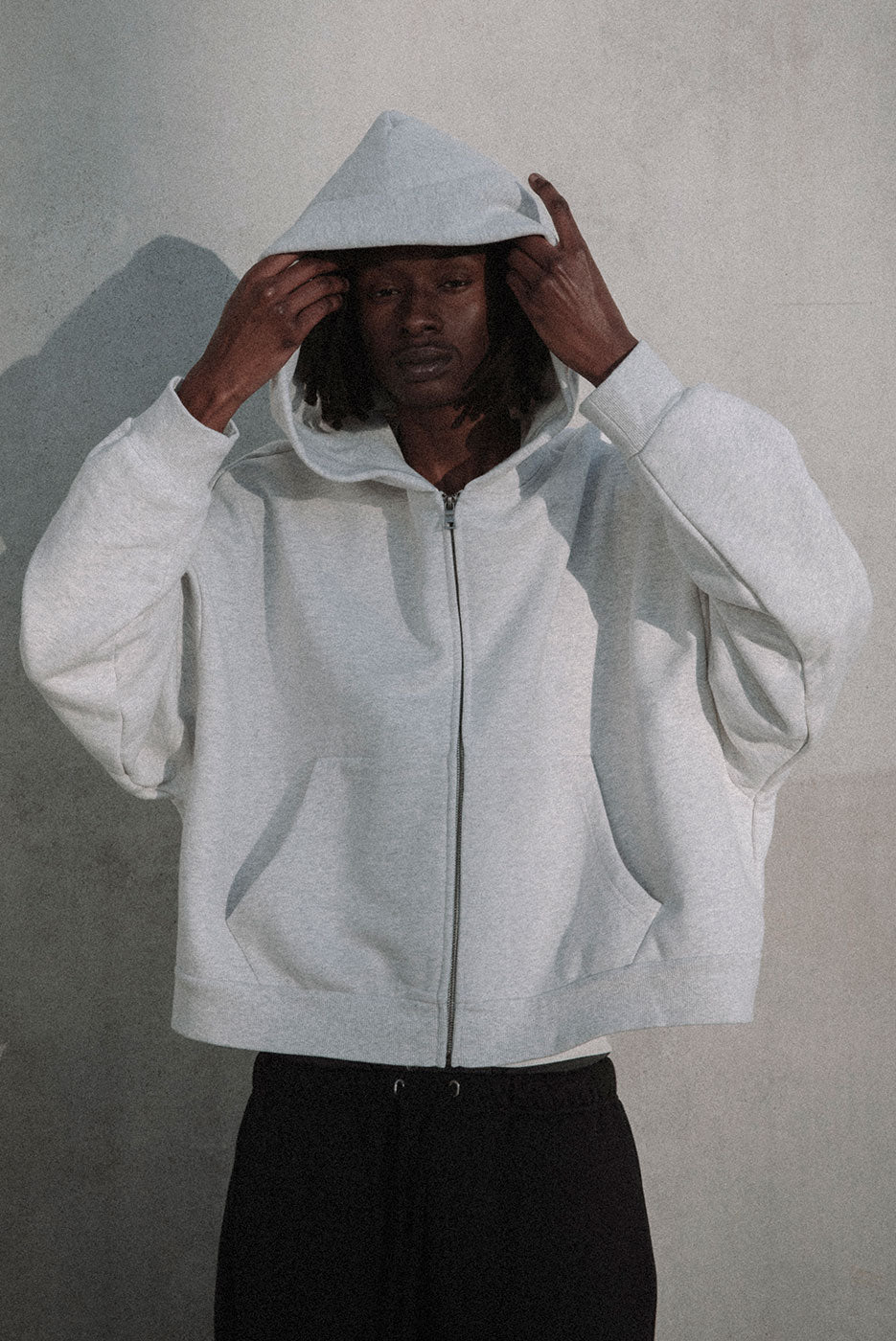 ZIP RECTANGLE HOODIE