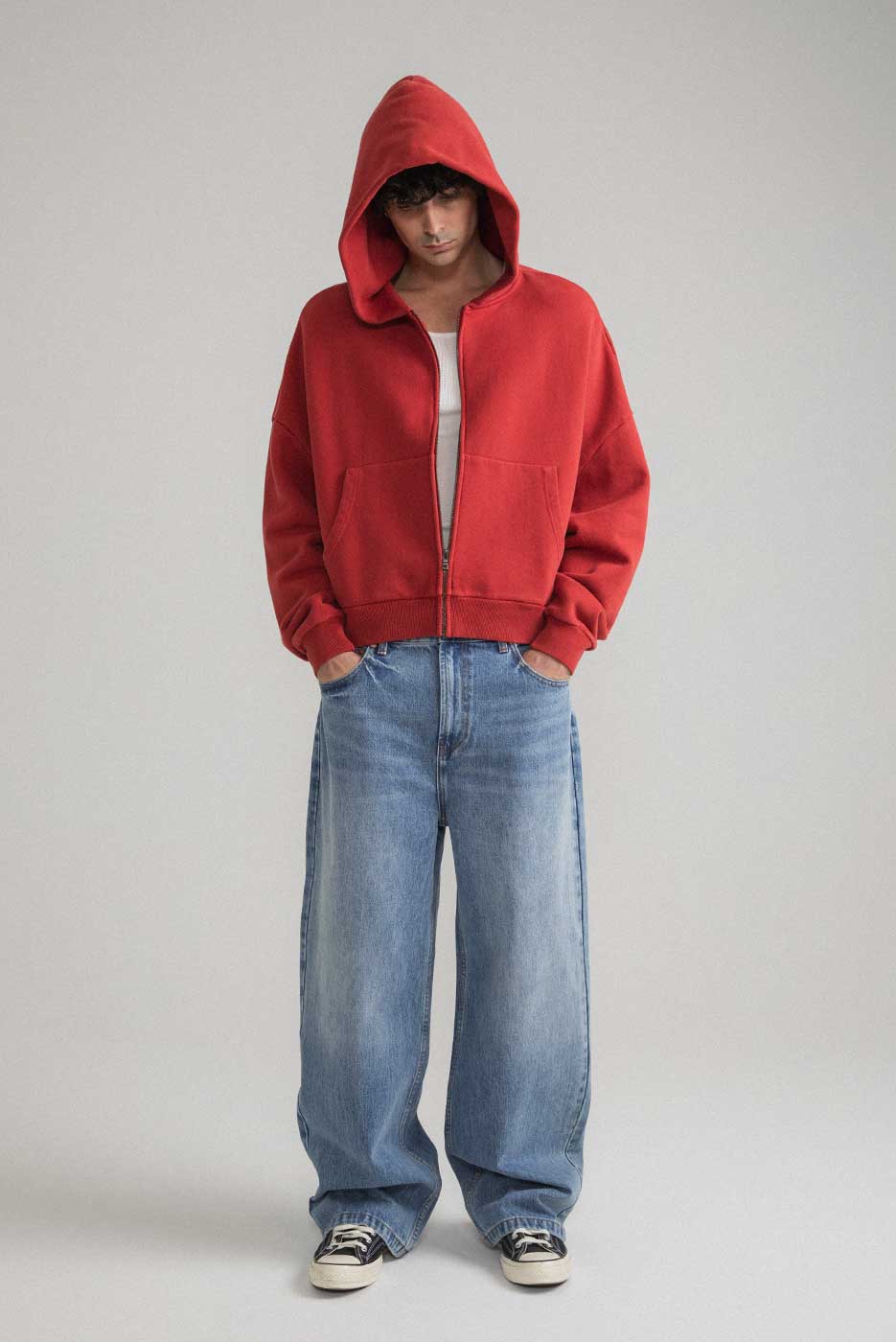 ZIP RECTANGLE HOODIE