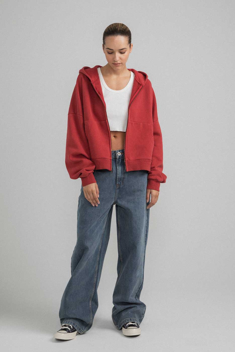 ZIP RECTANGLE HOODIE