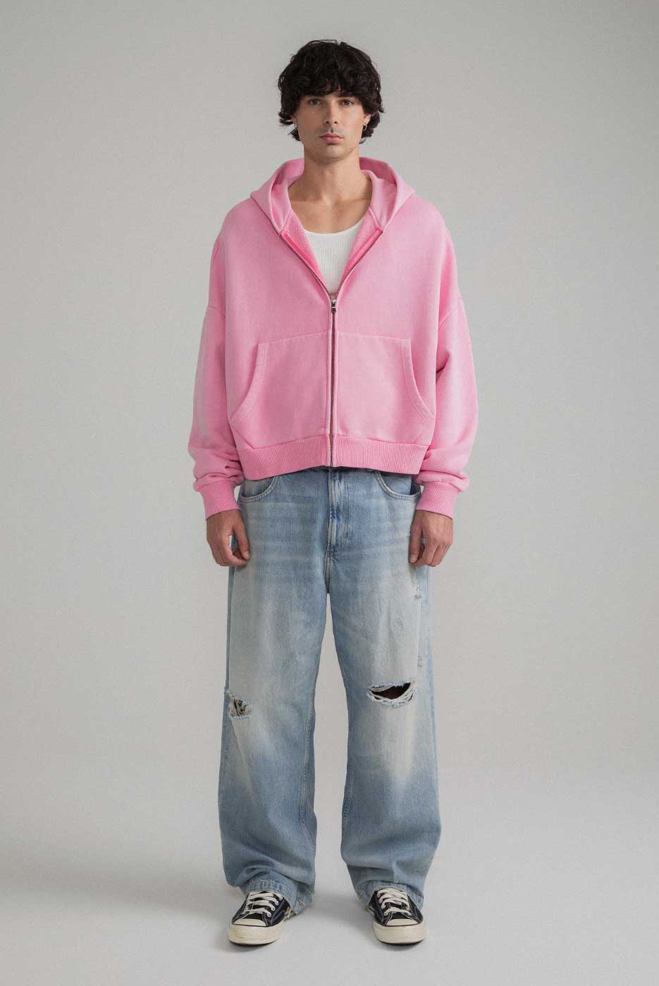 ZIP RECTANGLE HOODIE