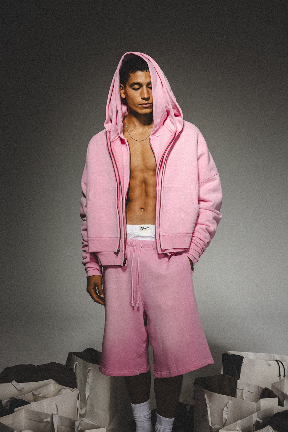 ZIP RECTANGLE HOODIE