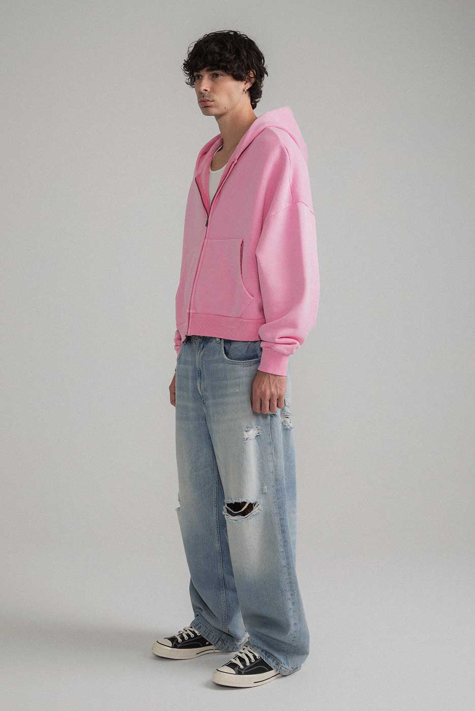 ZIP RECTANGLE HOODIE