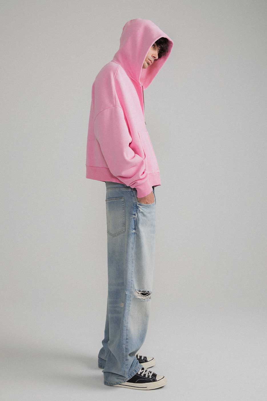 ZIP RECTANGLE HOODIE
