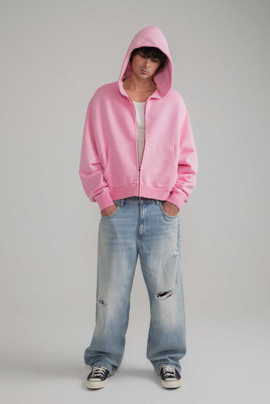 ZIP RECTANGLE HOODIE