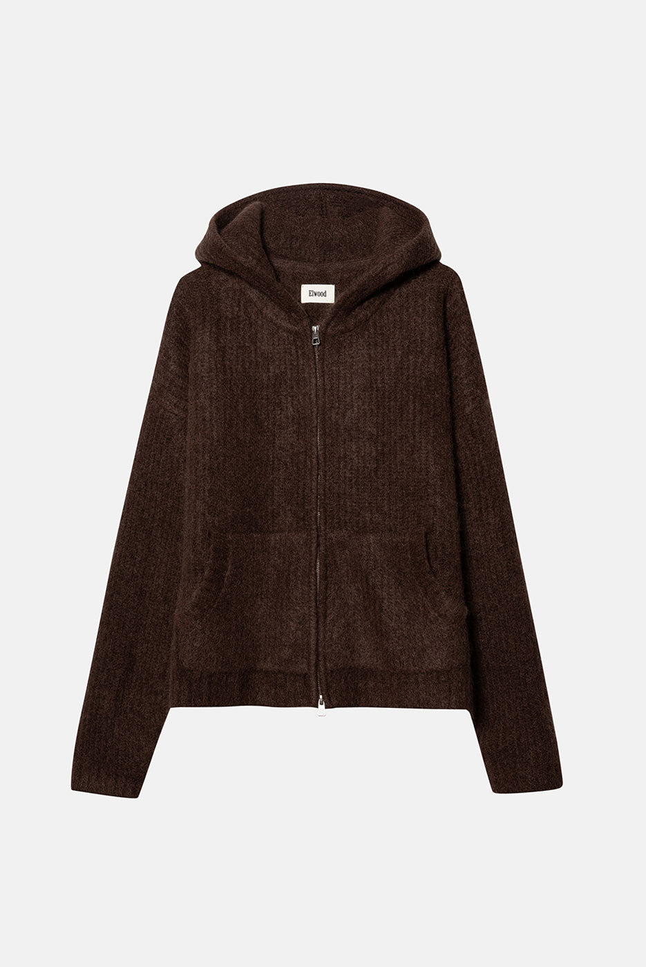 MOHAIR BLEND ZIP HOODIE