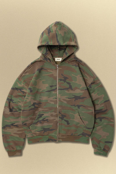 CAMO ZIP HOODIE in CAMO – Elwood Clothing