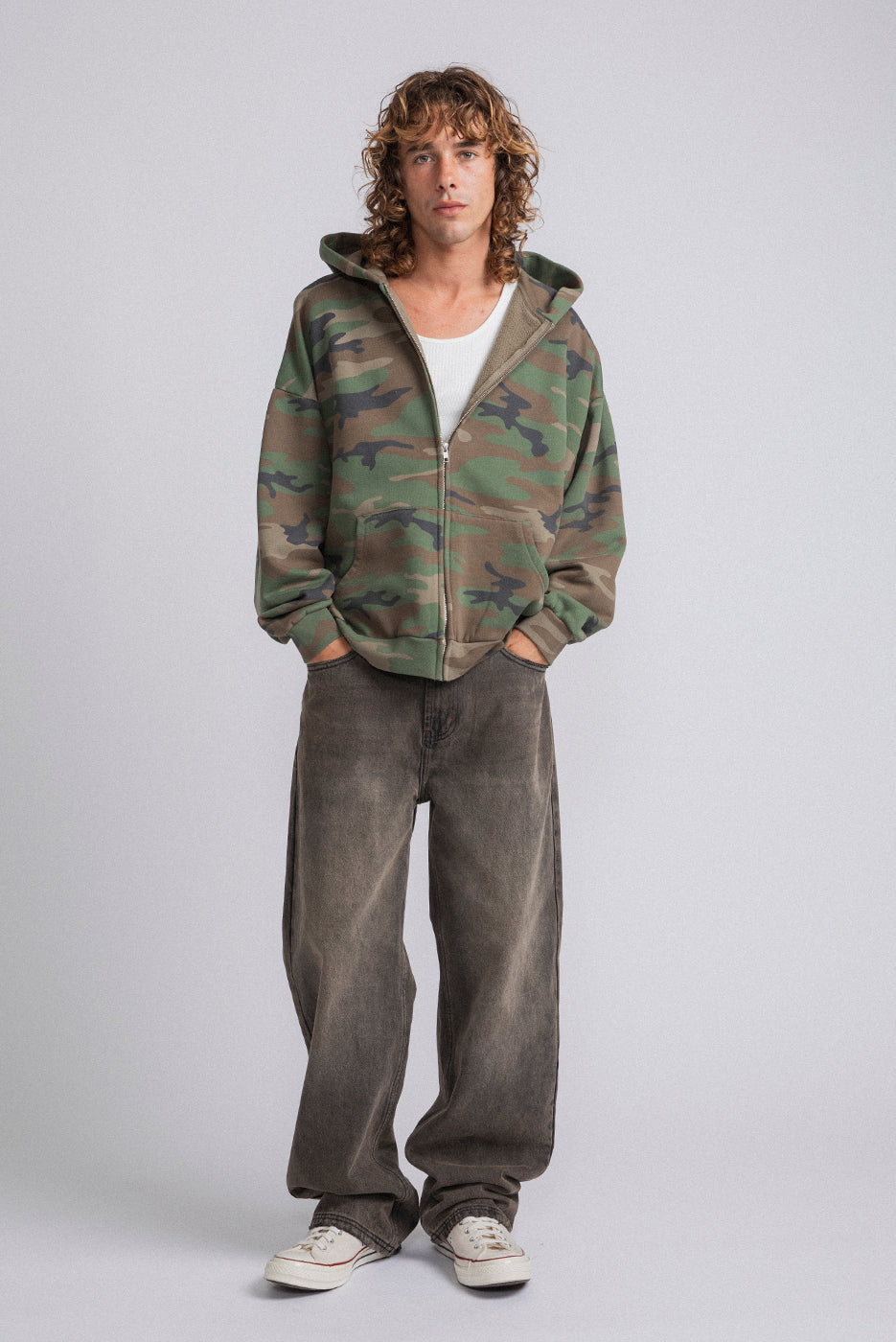 CAMO ZIP HOODIE