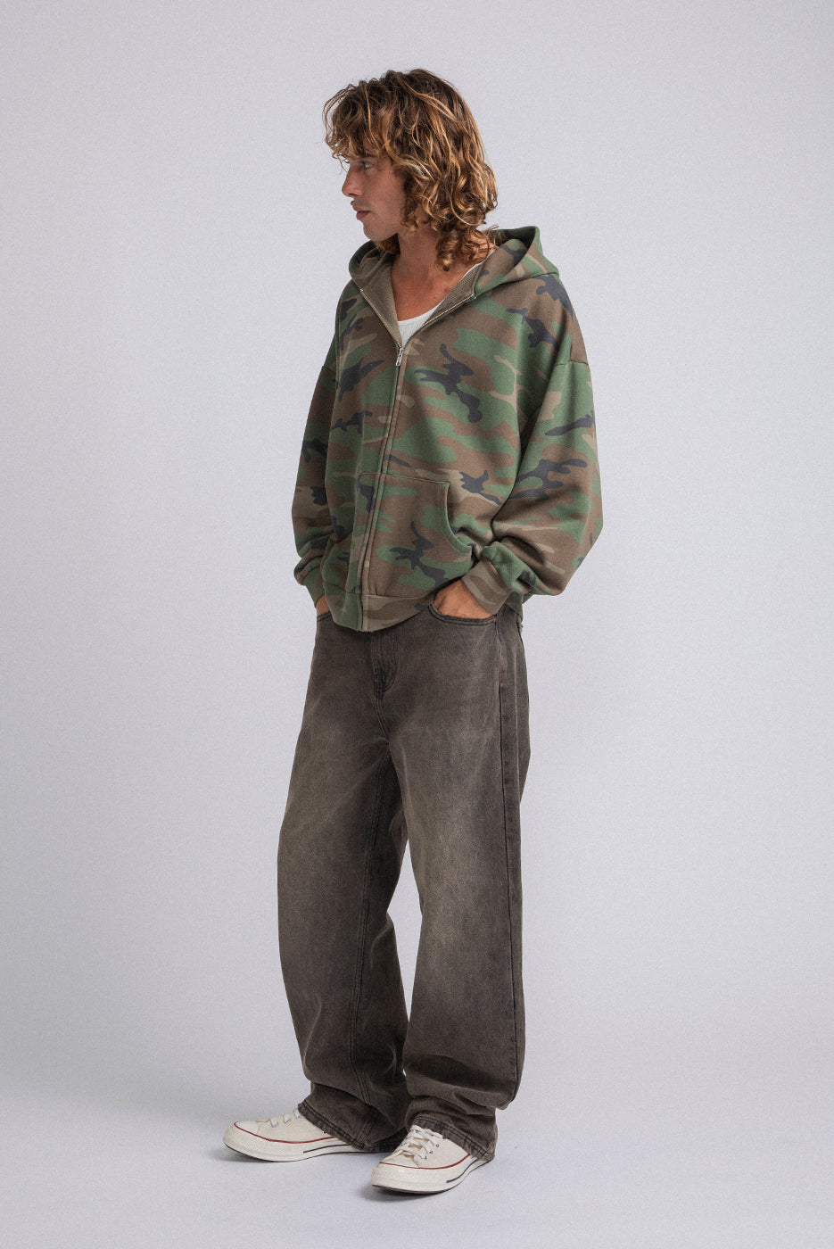 CAMO ZIP HOODIE