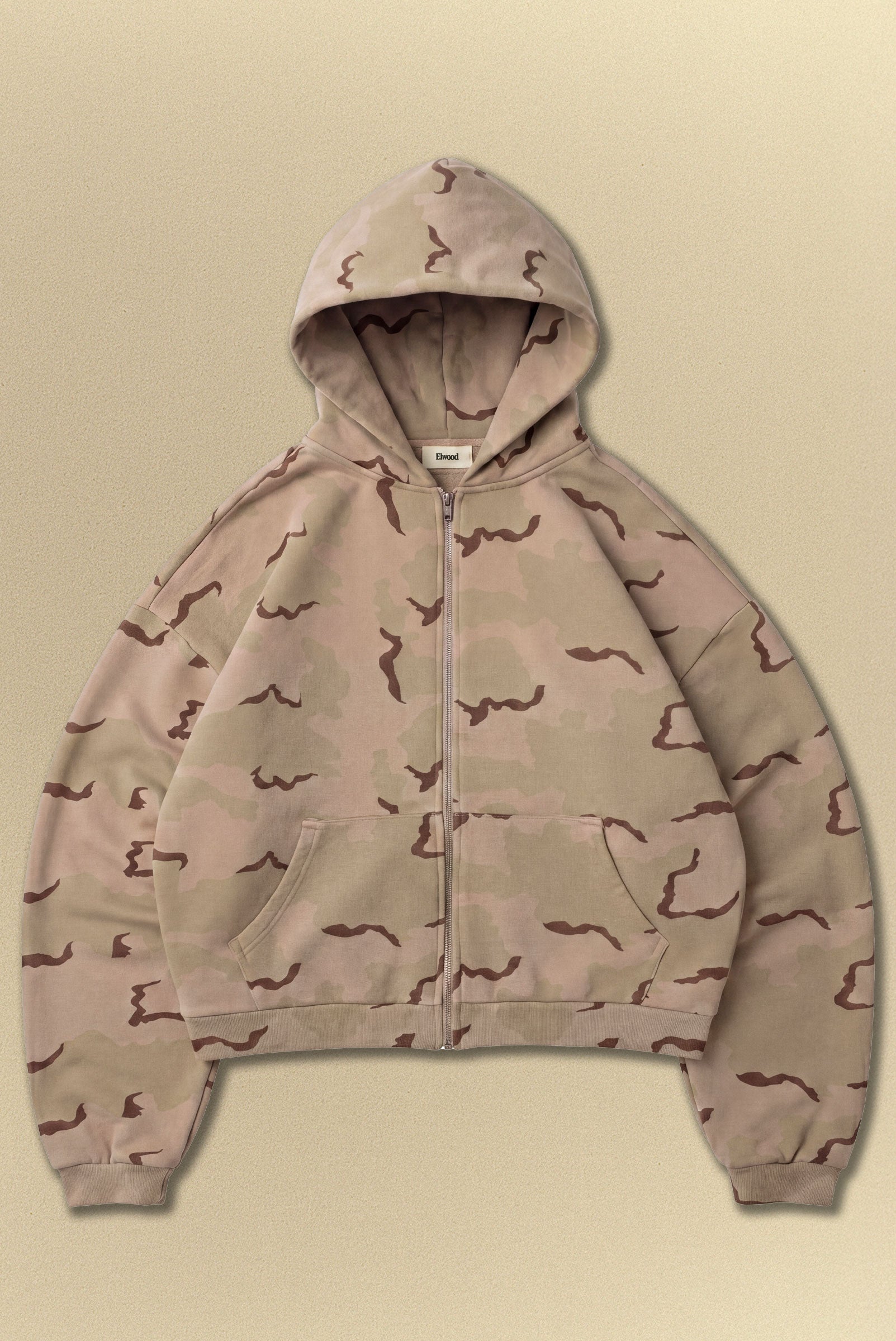 CAMO ZIP HOODIE in SAND CAMO – Elwood Clothing