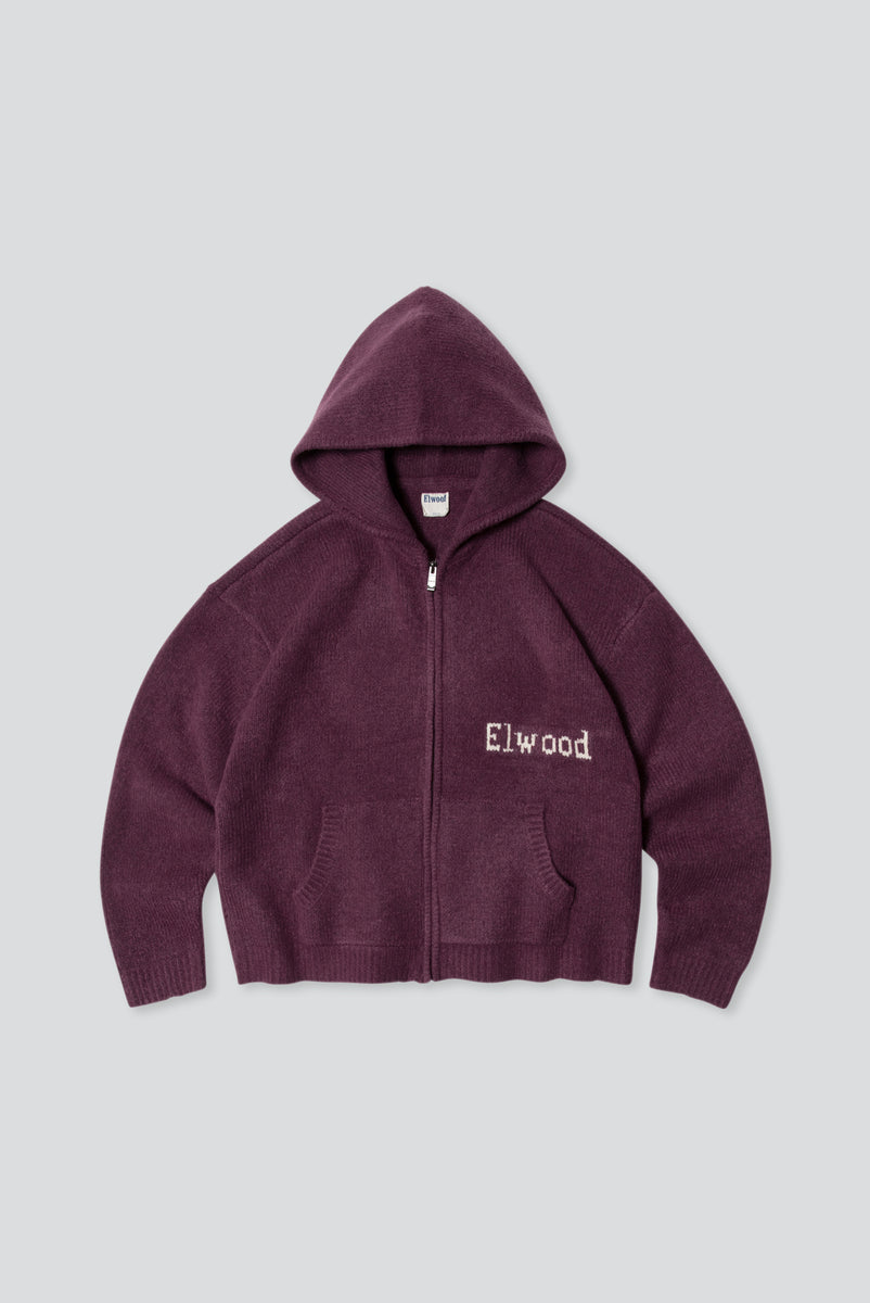 KNIT ZIP SWEATER in MAROON – Elwood Clothing
