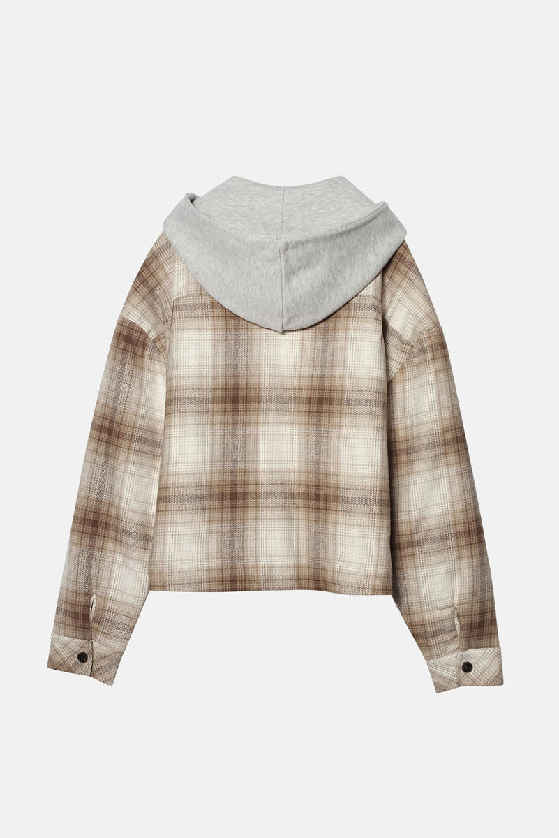 FLANNEL SHACKET in BROWN SHADOW PLAID – Elwood Clothing