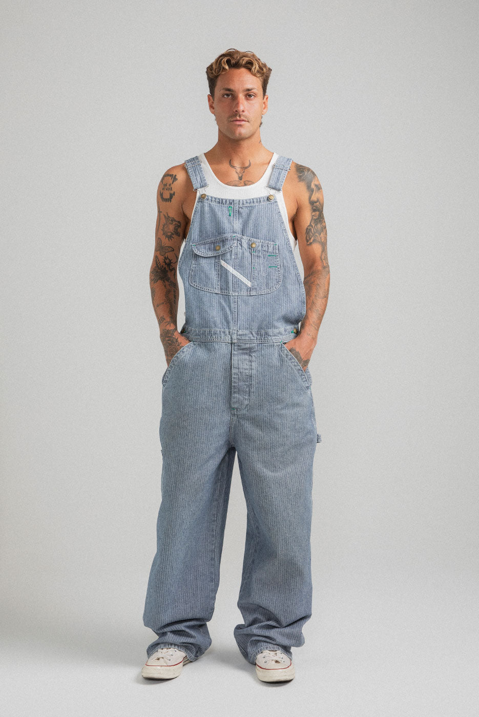 BLEACHER DENIM OVERALL