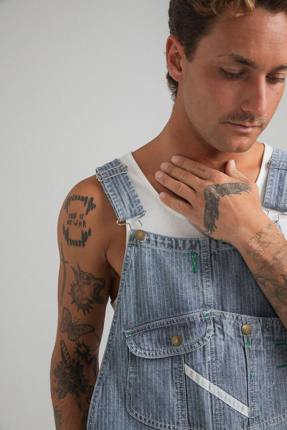 BLEACHER DENIM OVERALL