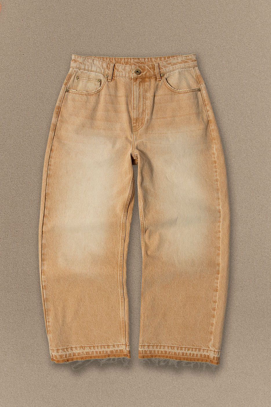 RELEASED HEM BAGGY DENIM PANT in KHAKI – Elwood Clothing