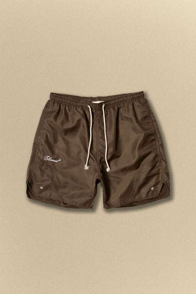 OLYMPIC NYLON SHORT in DULL BROWN – Elwood Clothing