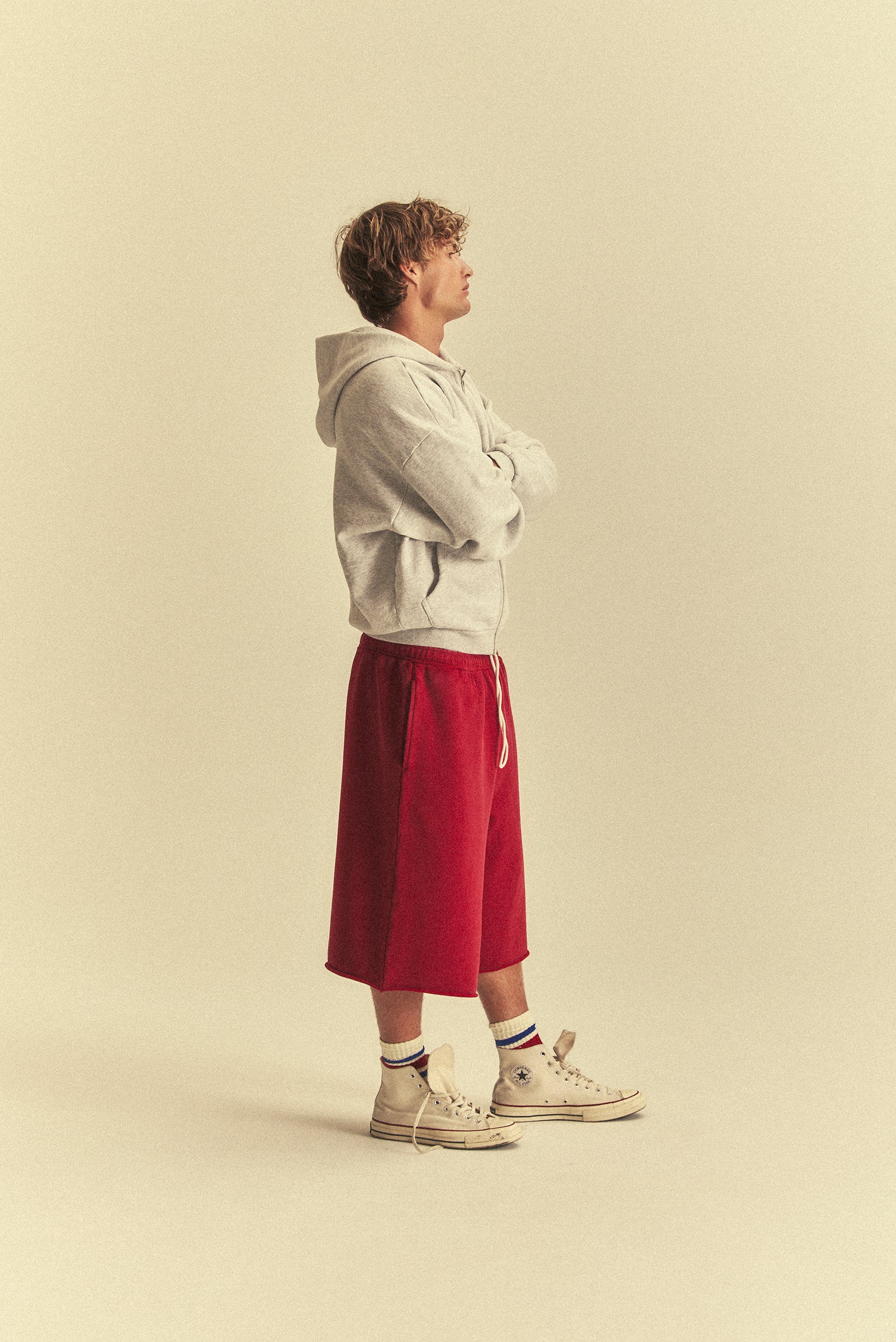 CUT OFF SHORT in DEEP RED – Elwood Clothing
