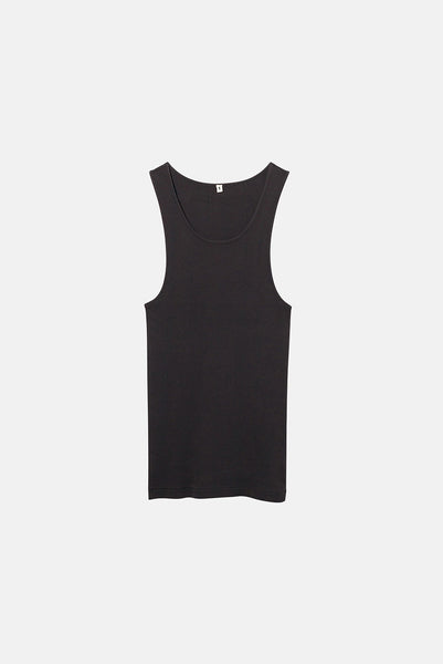 MALIBU TANK in AGED BLACK RIB – Elwood Clothing