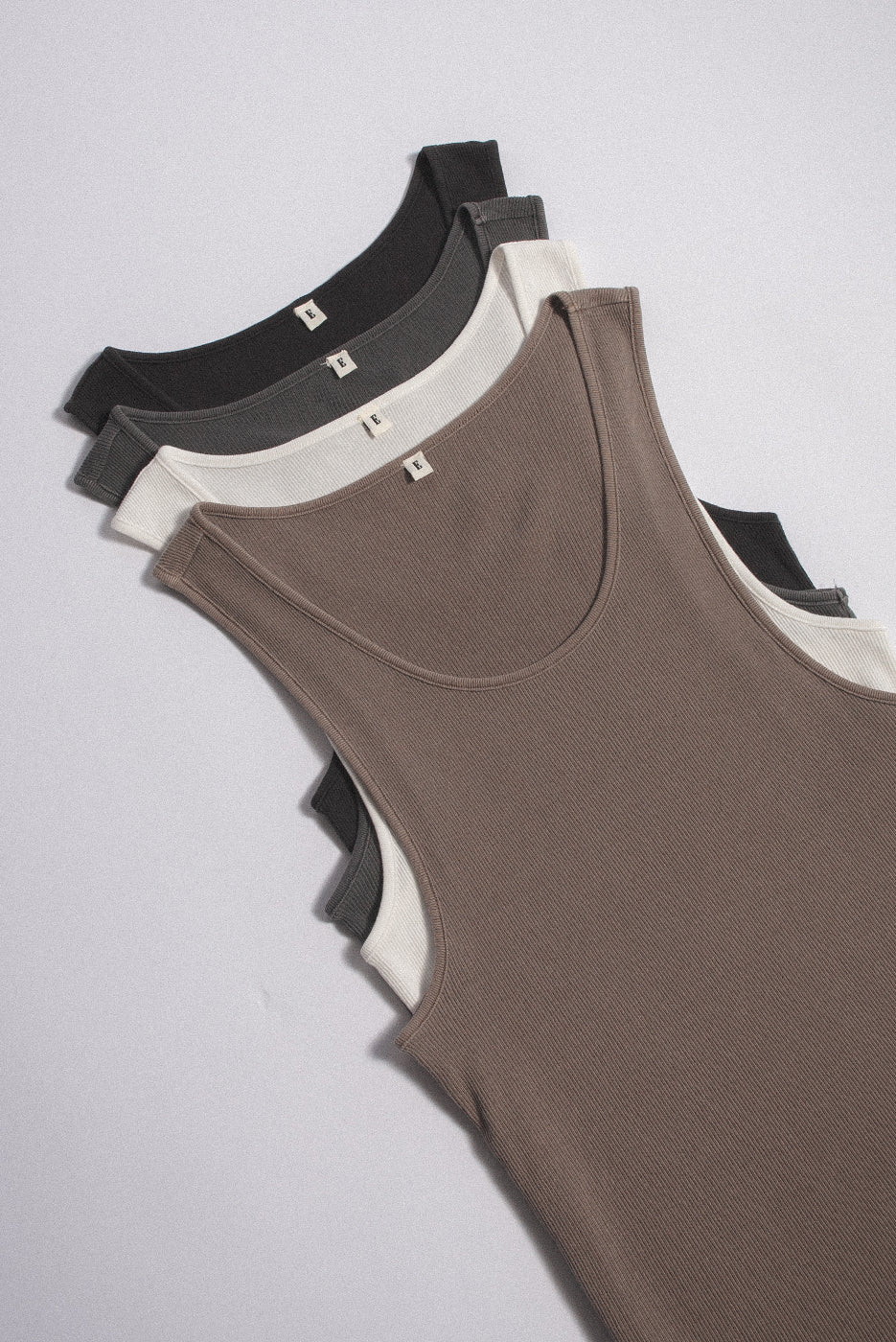 Light Brown Rib MALIBU TANK in AGED BROWN RIB – Elwood Clothing