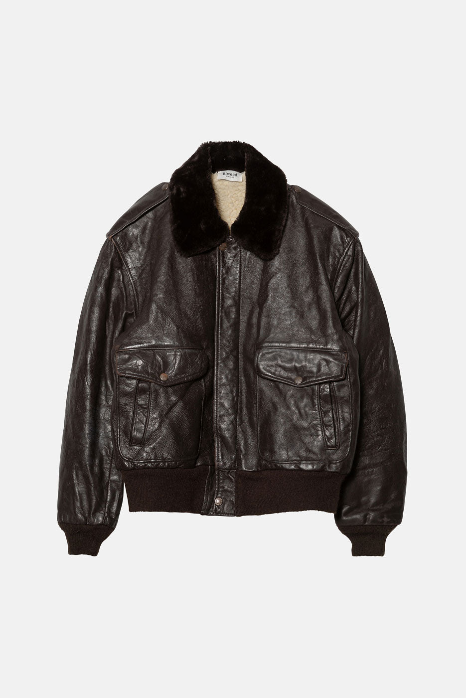 VINTAGE BROWN LEATHER JACKET - M