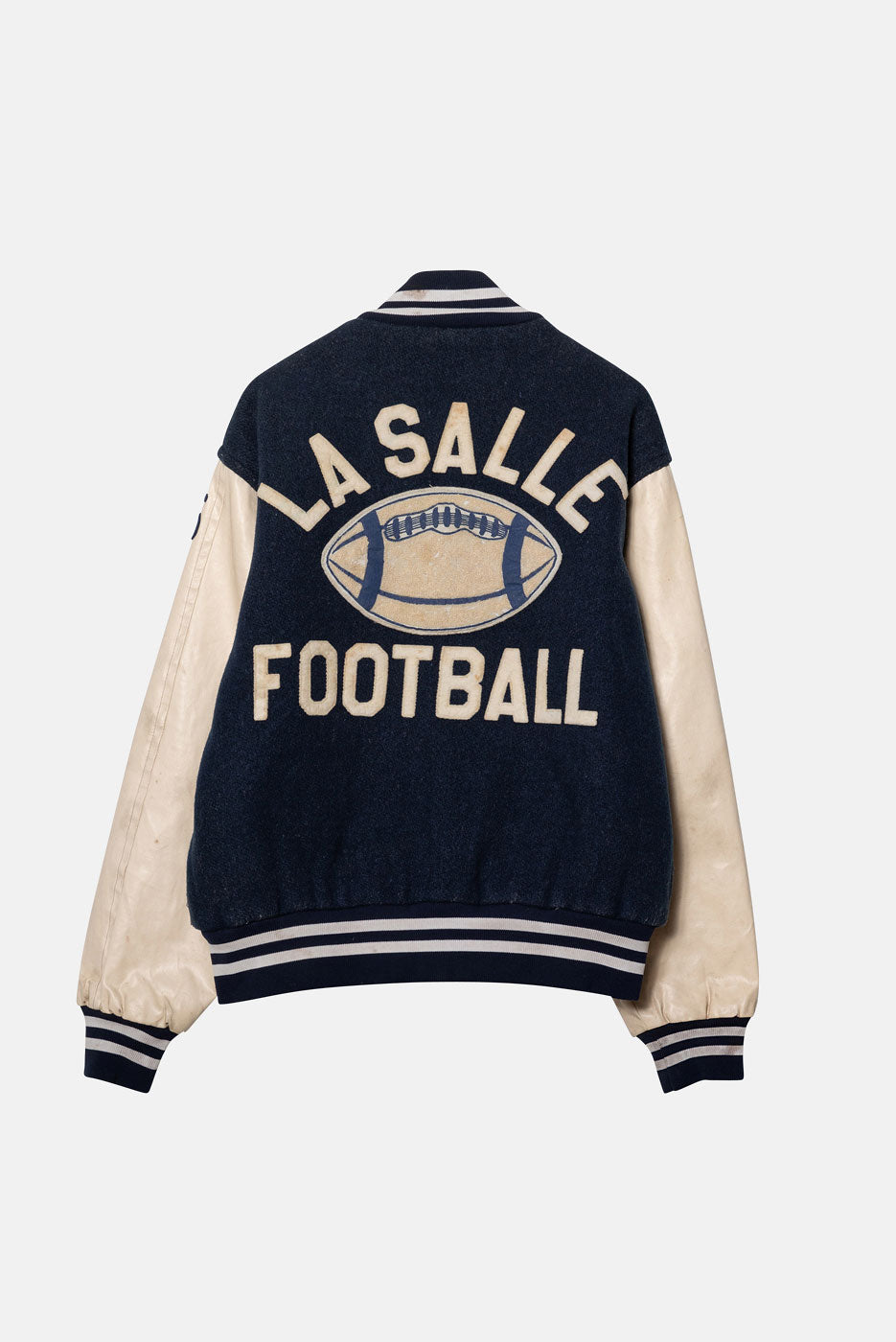 VINTAGE LETTERMAN JACKET NAVY / WHITE - M