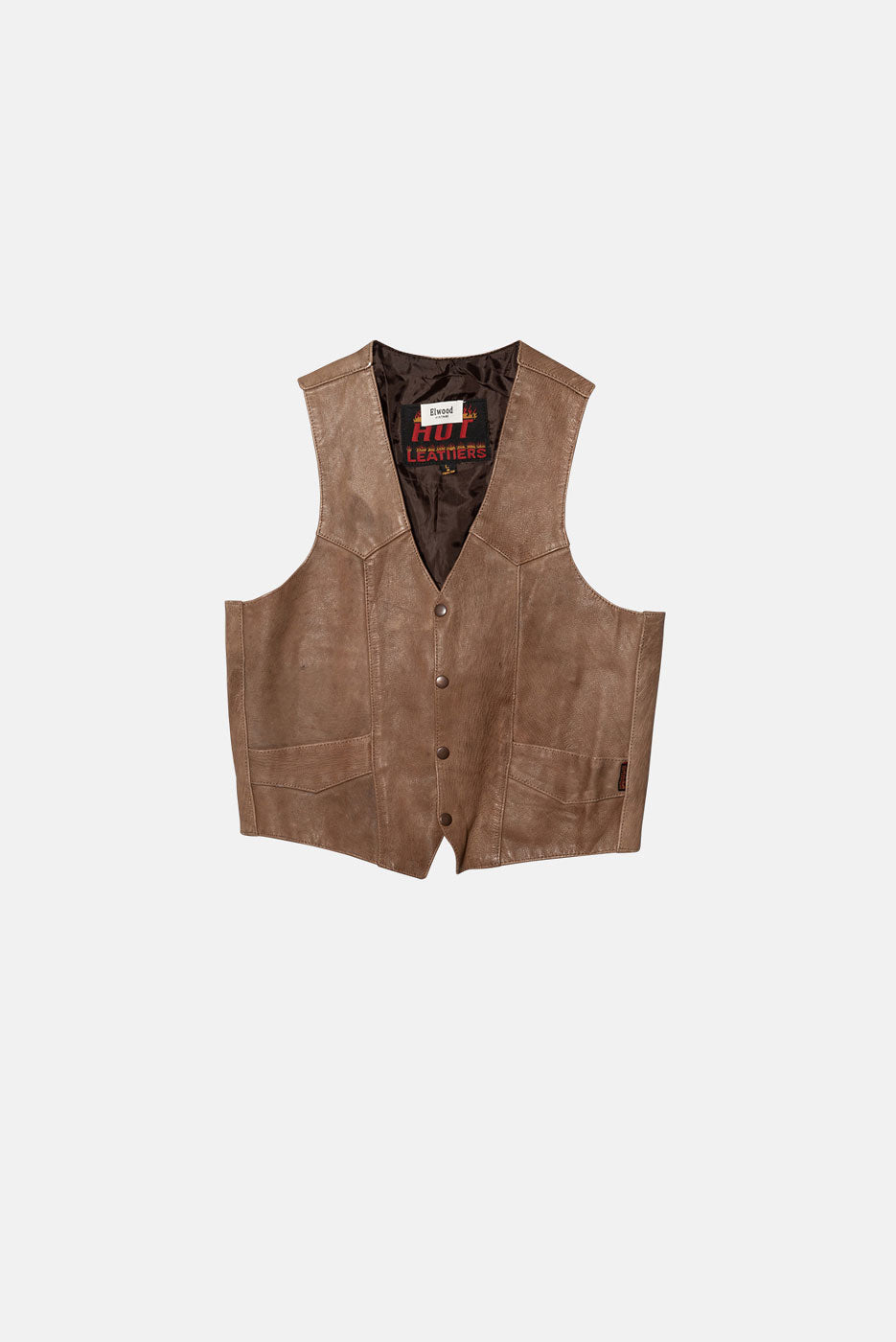 VINTAGE LEATHER VEST - L