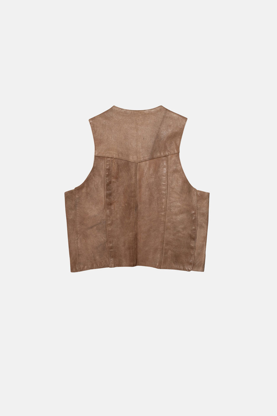 VINTAGE LEATHER VEST - L