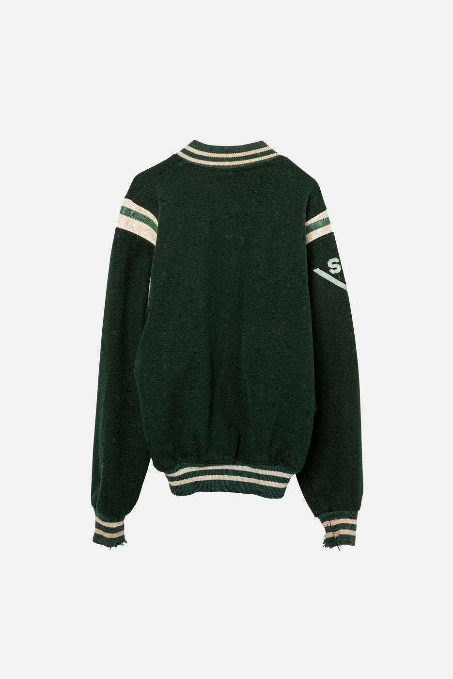 VINTAGE GREEN LETTERMAN JACKET