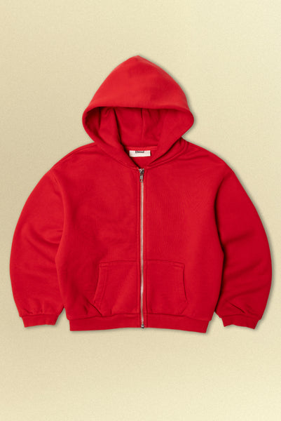 KIDS CORE ZIP HOODIE in RED – Elwood Clothing