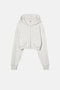 BABYDOLL CROP ZIP HOODIE