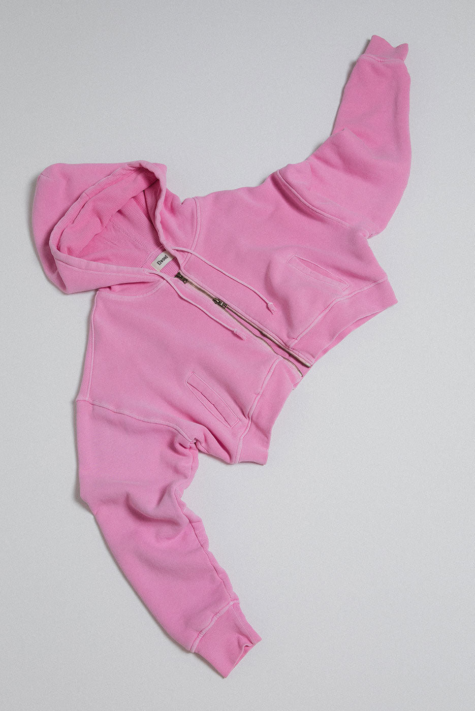 BABYDOLL CROP ZIP HOODIE