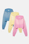 BABYDOLL CROP ZIP HOODIE 3 PACK