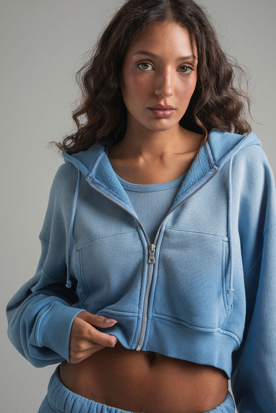 BABYDOLL CROP ZIP HOODIE 3 PACK